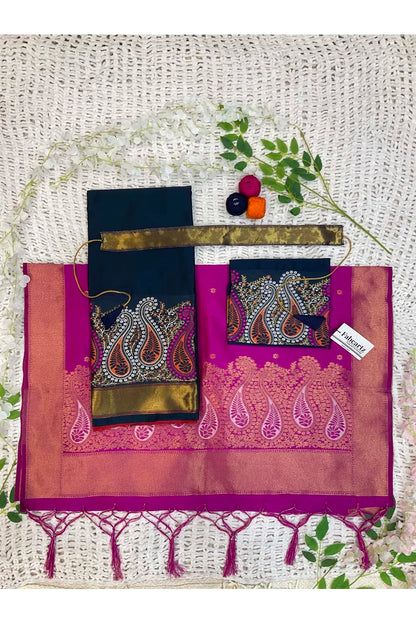 South Indian Festival Traditional Half Saree (Parvati)
