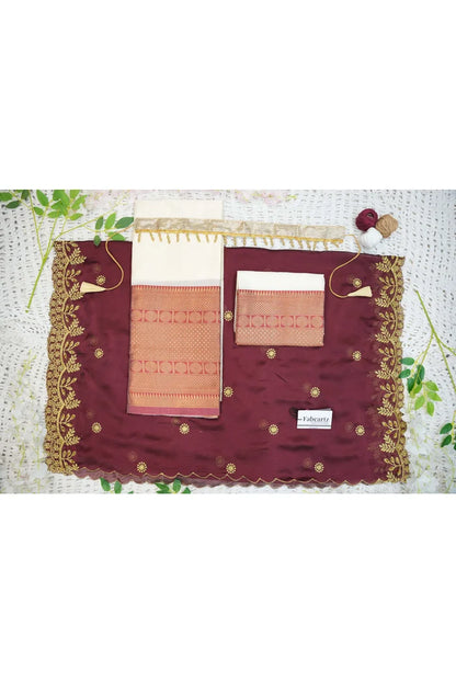 South Indian Festival Traditional Half Saree  (Saraswati)