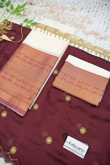 South Indian Festival Traditional Half Saree  (Saraswati)