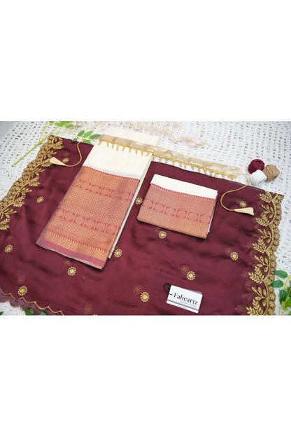 South Indian Festival Traditional Half Saree  (Saraswati)