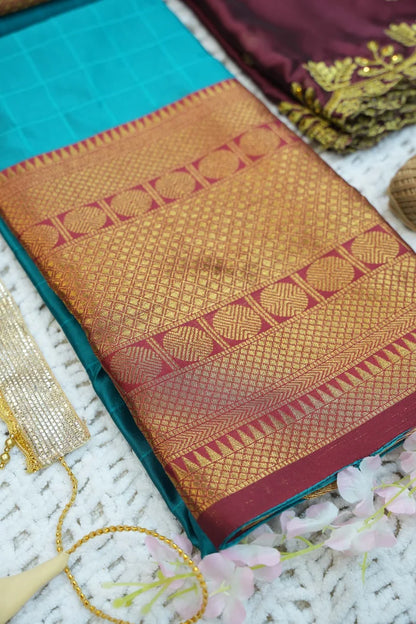 South Indian Festival Traditional Half Saree  (Saraswati)