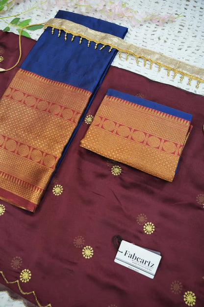 South Indian Festival Traditional Half Saree  (Saraswati)