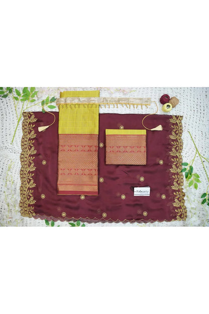 South Indian Festival Traditional Half Saree  (Saraswati)