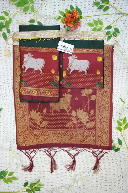 New Kids Traditional South Indian Half Saree (KaamDhenuKids)