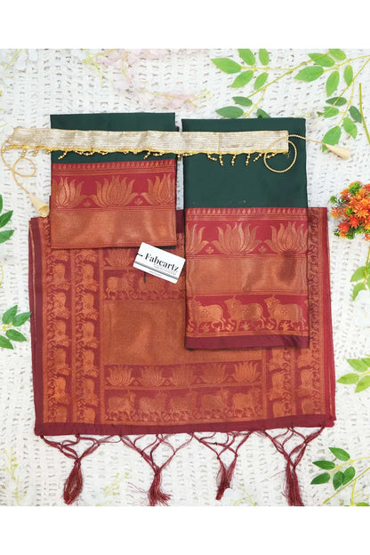 New Kids Traditional South Indian Half Saree (LotusPAttuKids)