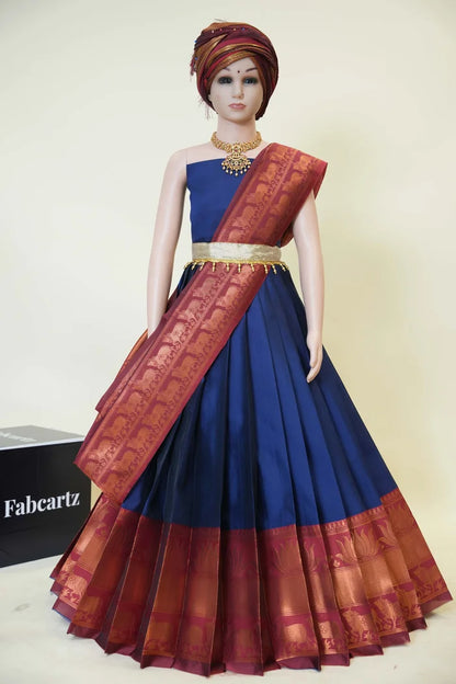 New Kids Traditional South Indian Half Saree (LotusPAttuKids)
