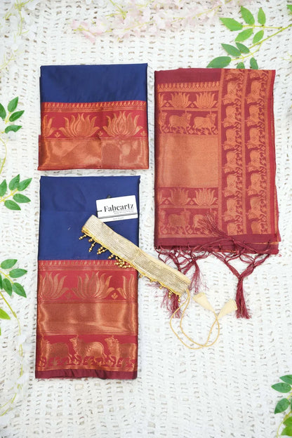 New Kids Traditional South Indian Half Saree (LotusPAttuKids)