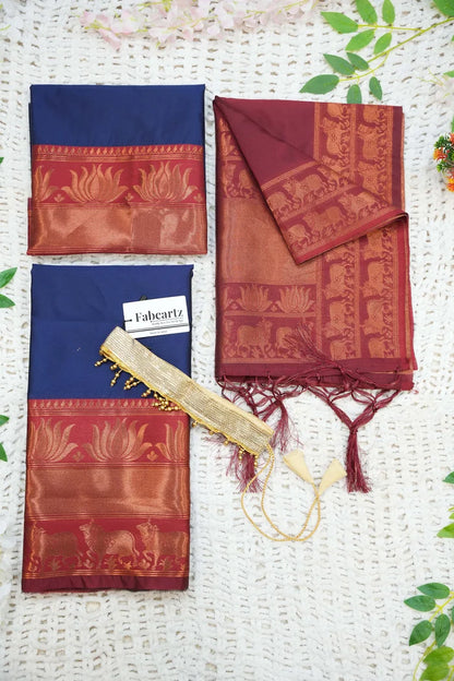 New Kids Traditional South Indian Half Saree (LotusPAttuKids)