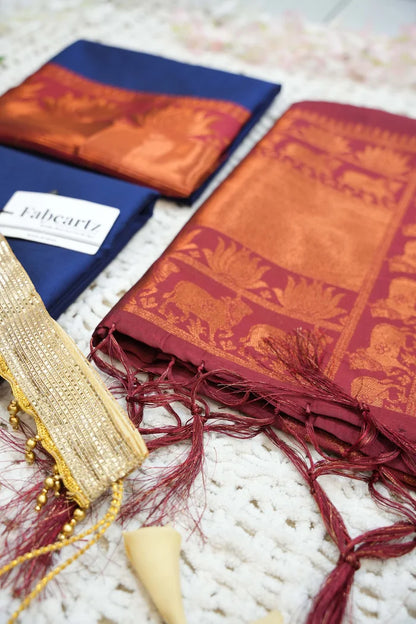 New Kids Traditional South Indian Half Saree (LotusPAttuKids)