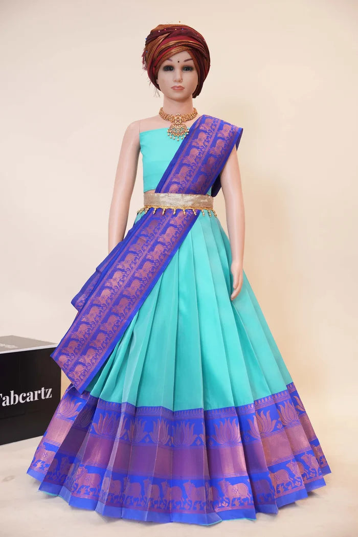 New Kids Traditional South Indian Half Saree (LotusPAttuKids)