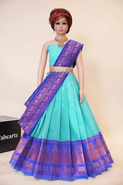 New Kids Traditional South Indian Half Saree (LotusPAttuKids)