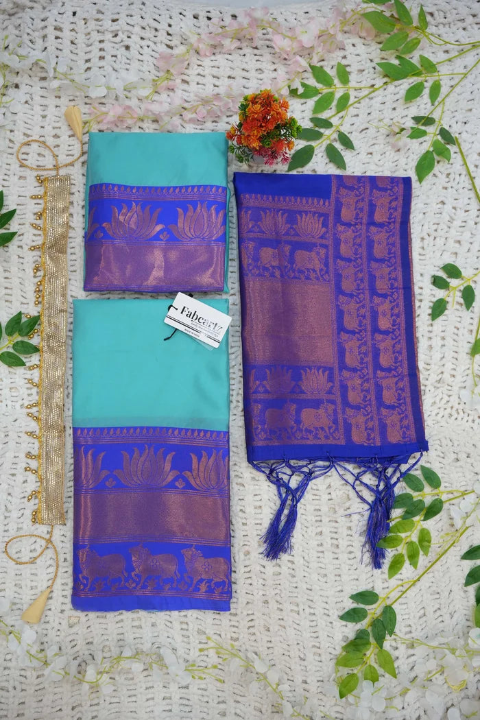 New Kids Traditional South Indian Half Saree (LotusPAttuKids)