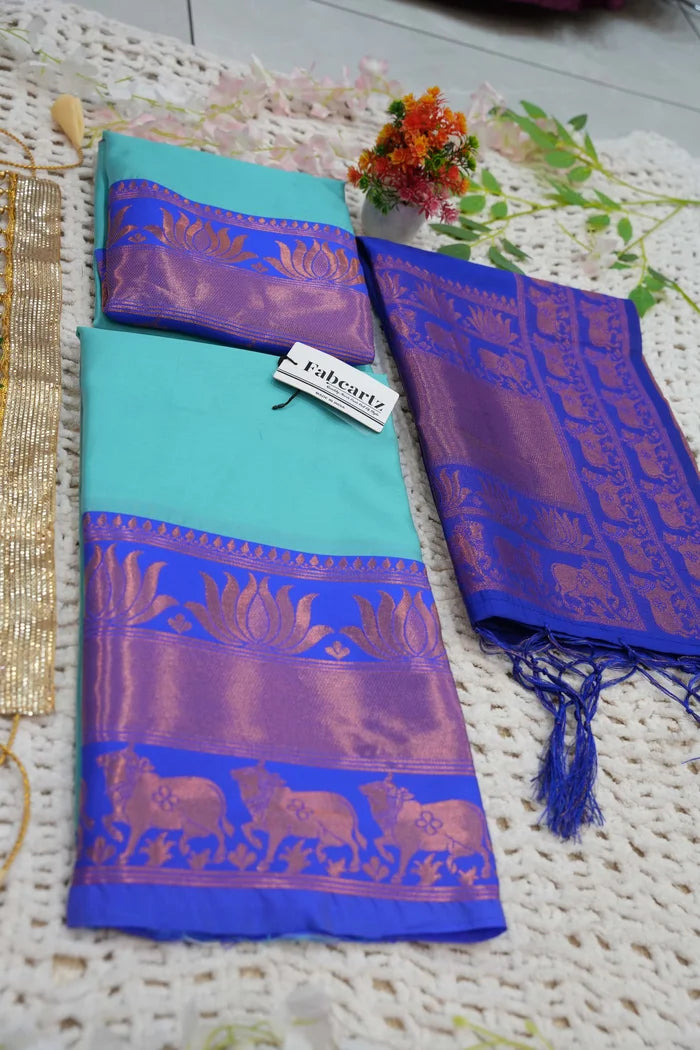 New Kids Traditional South Indian Half Saree (LotusPAttuKids)