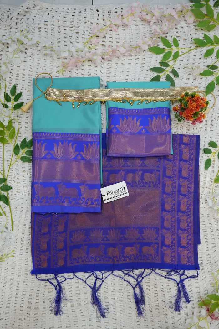 New Kids Traditional South Indian Half Saree (LotusPAttuKids)