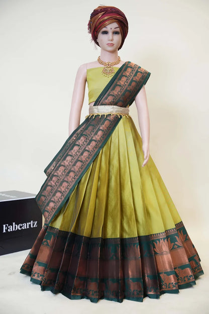 New Kids Traditional South Indian Half Saree (LotusPAttuKids)