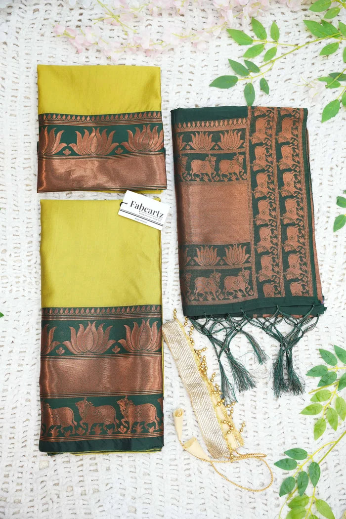 New Kids Traditional South Indian Half Saree (LotusPAttuKids)