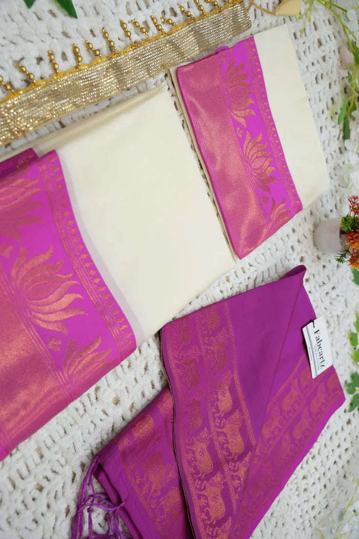 New Kids Traditional South Indian Half Saree (LotusPAttuKids)