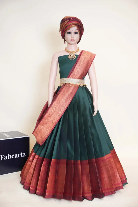 New Kids Traditional South Indian Half Saree (AayushiKids)
