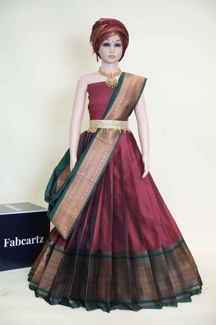 New Kids Traditional South Indian Half Saree (AayushiKids)
