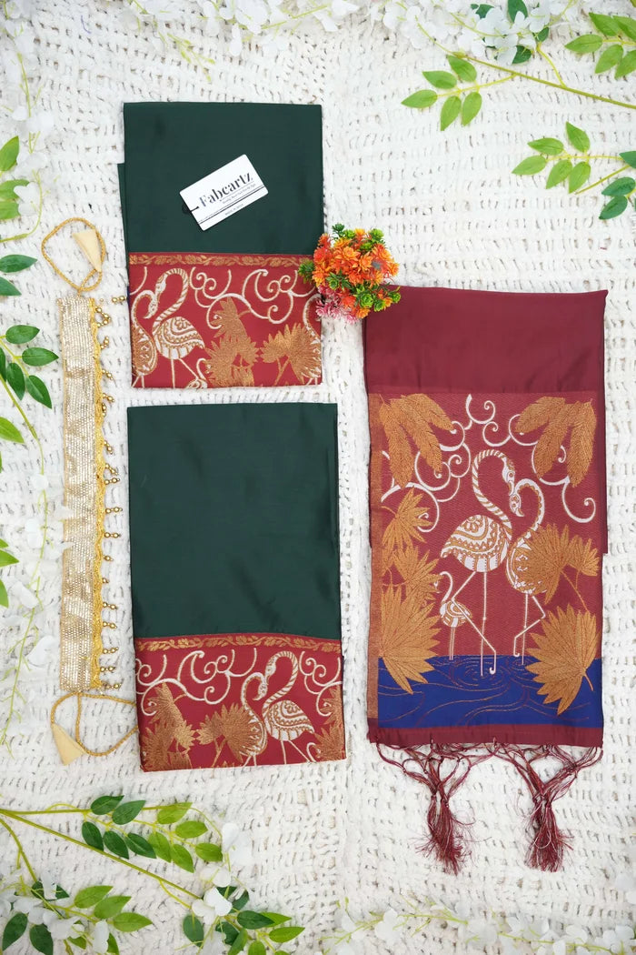 New Kids Traditional South Indian Half Saree (HansPAttuKids)
