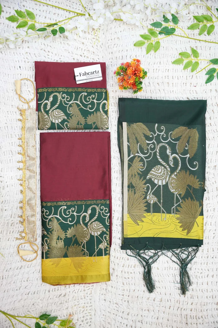 New Kids Traditional South Indian Half Saree (HansPAttuKids)