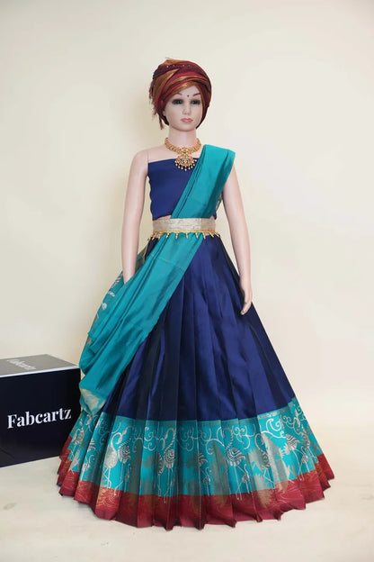 New Kids Traditional South Indian Half Saree (HansPAttuKids)