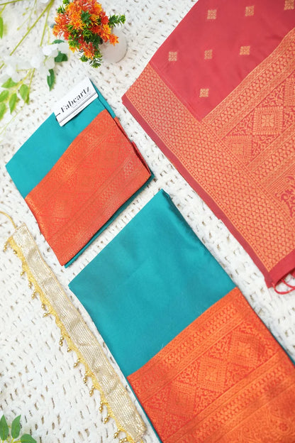 New Kids Traditional South Indian Half Saree (VedPAttuKids)