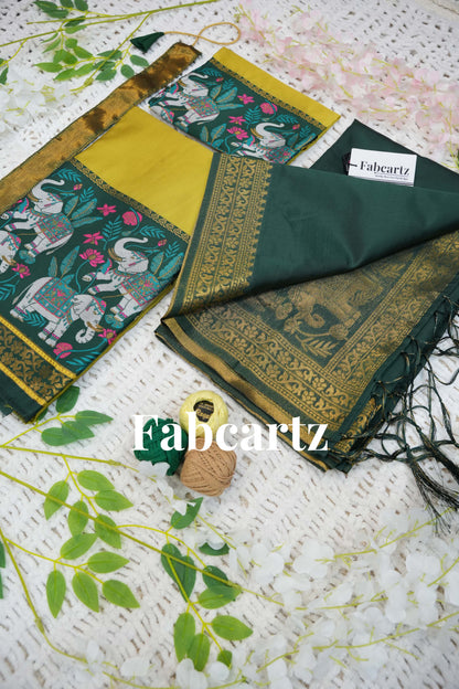 South Indian Festival Traditional Half Saree (JungleeHathi)