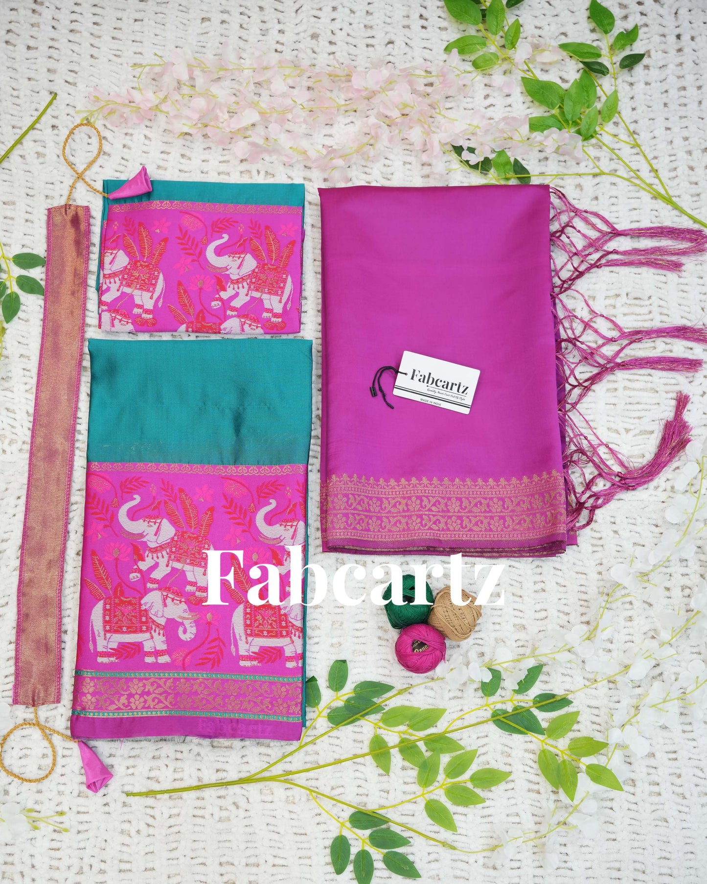 South Indian Festival Traditional Half Saree (JungleeHathi)