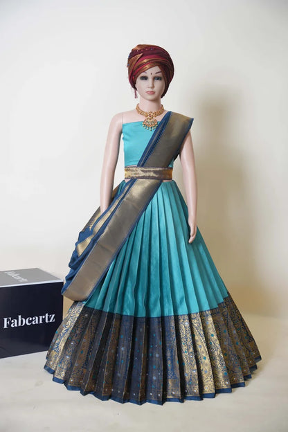New Kids Traditional South Indian Half Saree (SarojiniKids)