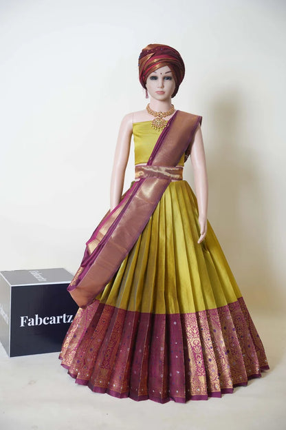 New Kids Traditional South Indian Half Saree (SarojiniKids)