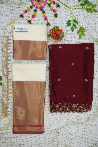 South Indian Festival Traditional Half Saree (Zara)