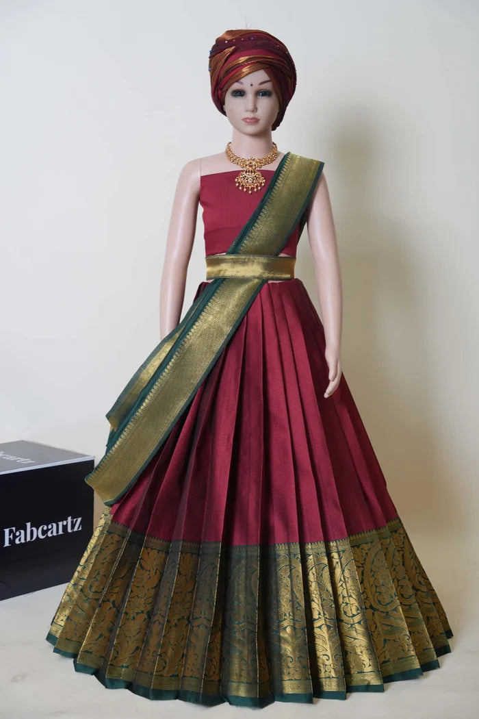 New Kids Traditional South Indian Half Saree (Aarvi Kids)
