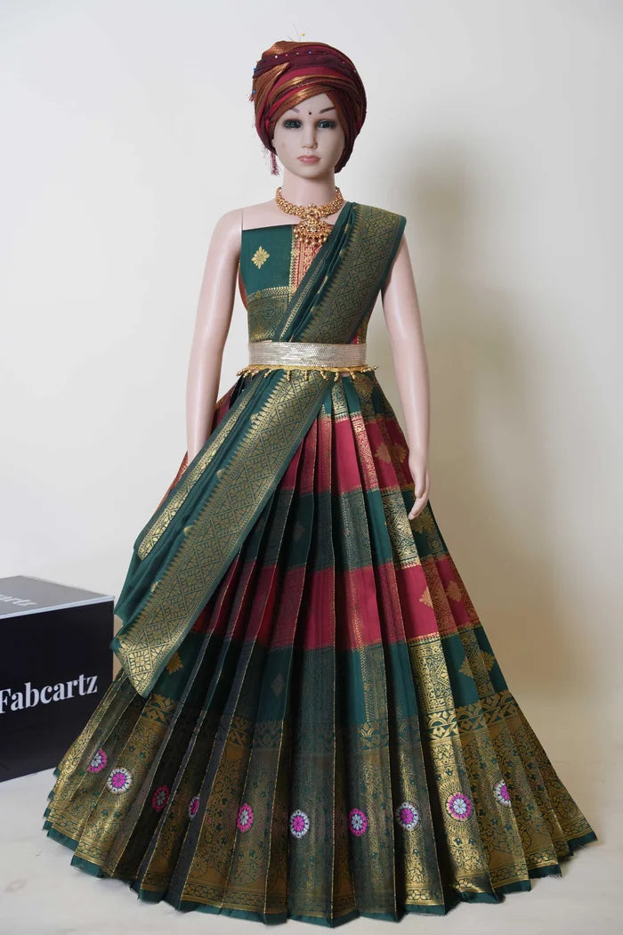 New Kids Traditional South Indian Half Saree (Vishnu Kids)