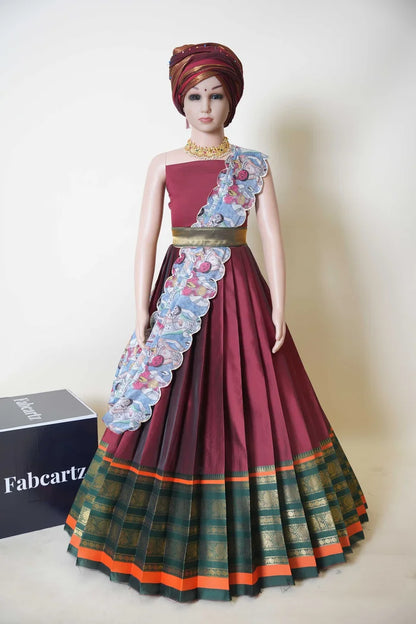New Kids Traditional South Indian Half Saree (JugnooKIDS)