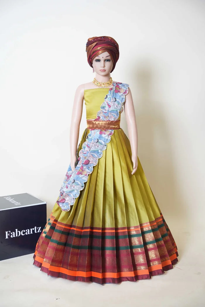 New Kids Traditional South Indian Half Saree (JugnooKIDS)