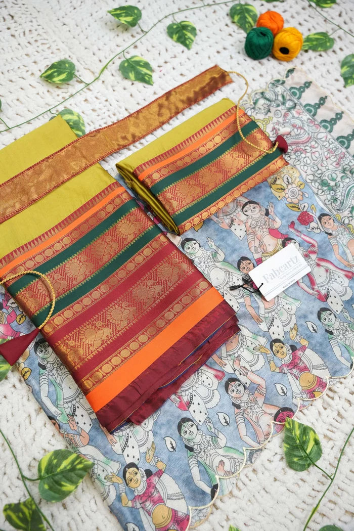New Kids Traditional South Indian Half Saree (JugnooKIDS)