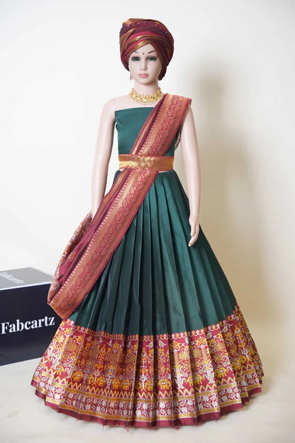 New Kids Traditional South Indian Half Saree (JagviKIDS)