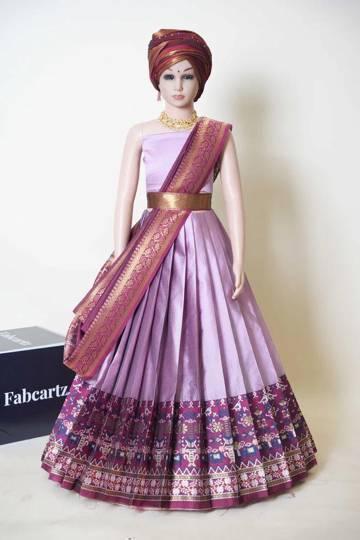 New Kids Traditional South Indian Half Saree (JagviKIDS)