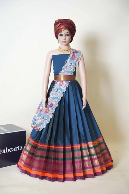 New Kids Traditional South Indian Half Saree (JugnooKIDS)