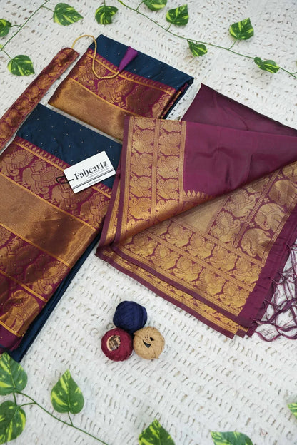 South Indian Festival Traditional Half Saree (Shiro)