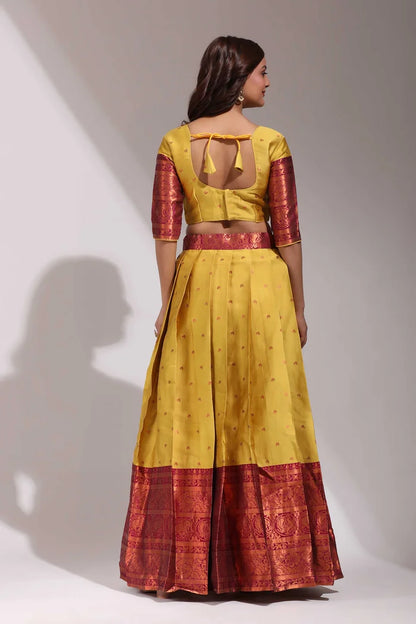 South Indian Festival Traditional Half Saree (CloverPattu)