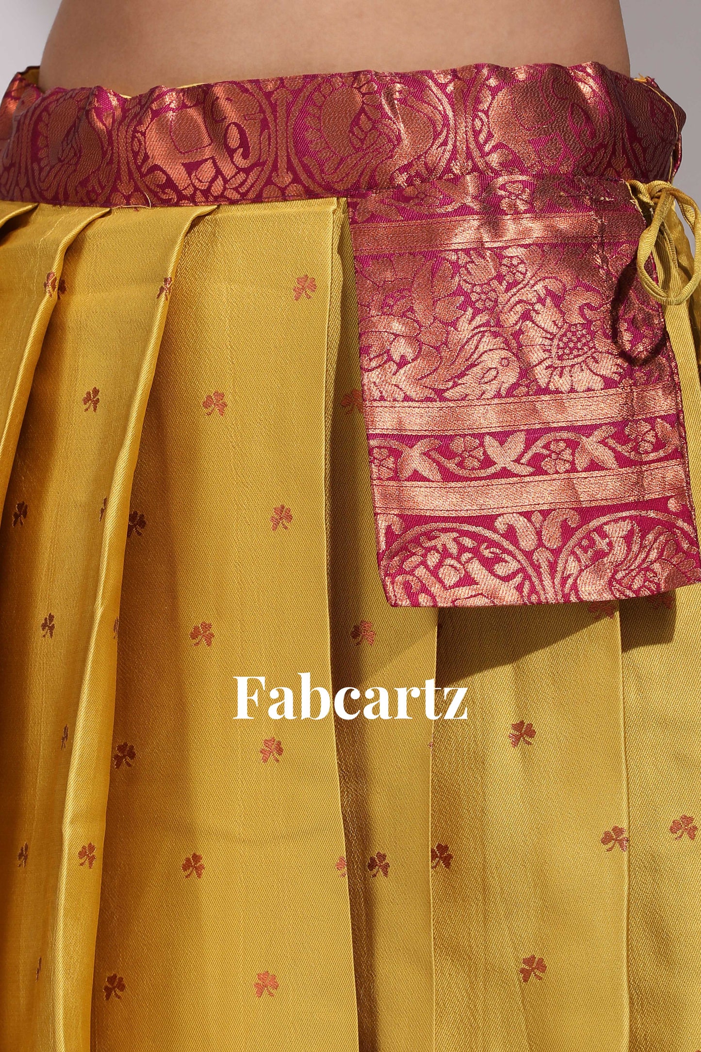 South Indian Festival Traditional Half Saree (CloverPattu)