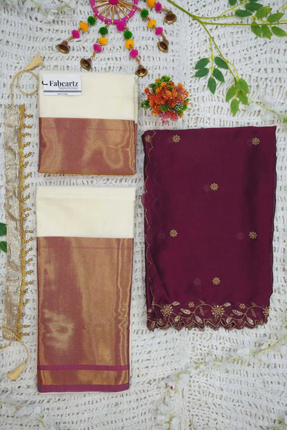 South Indian Festival Traditional Half Saree (Zara)