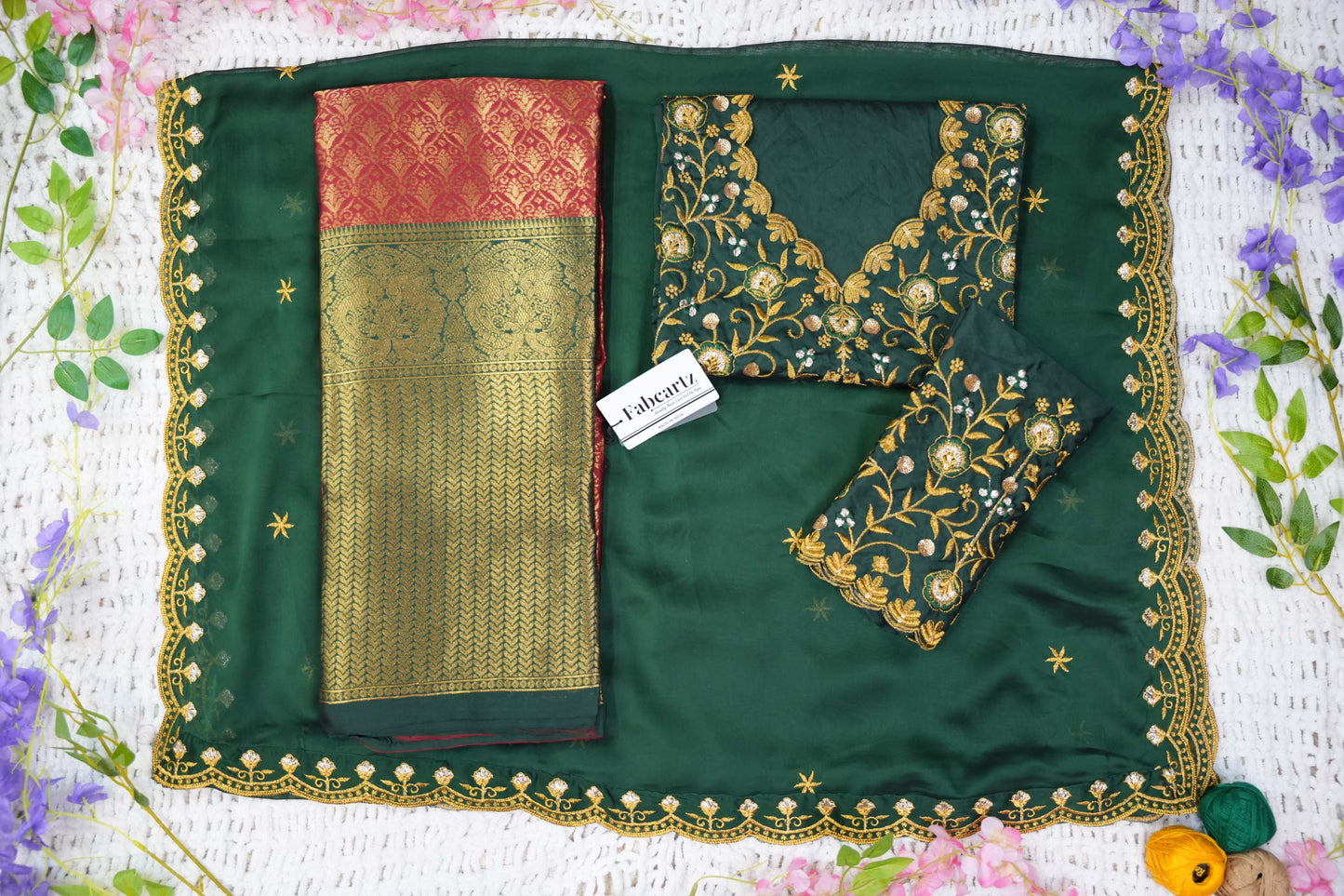 Munjya Women's Woven Design zari work Half Saree with Embroidered Blouse and Dupatta