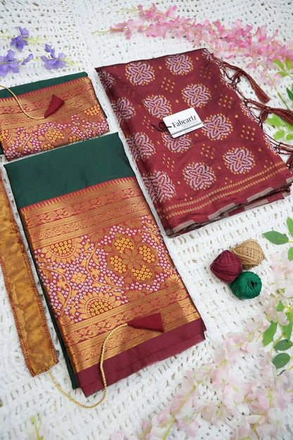 దక్షిణ భారత పండుగ సాంప్రదాయ హాఫ్ చీర (ఛవి) 