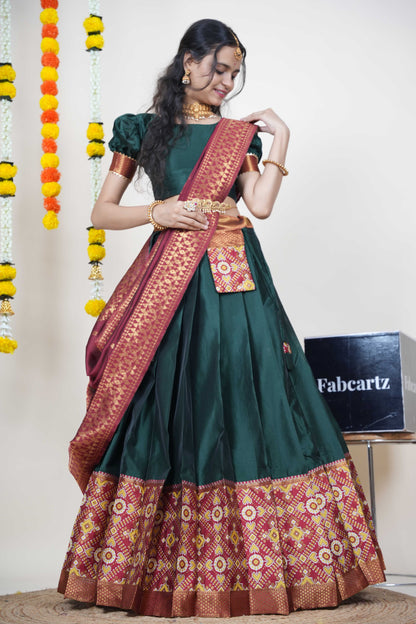 South Indian Festival Traditional Half Saree (ArrowPattu)