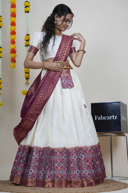 South Indian Festival Traditional Half Saree (ArrowPattu)