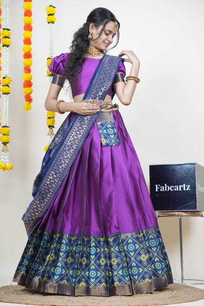 South Indian Festival Traditional Half Saree (ArrowPattu)
