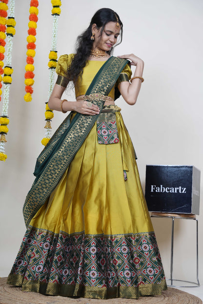 South Indian Festival Traditional Half Saree (ArrowPattu)